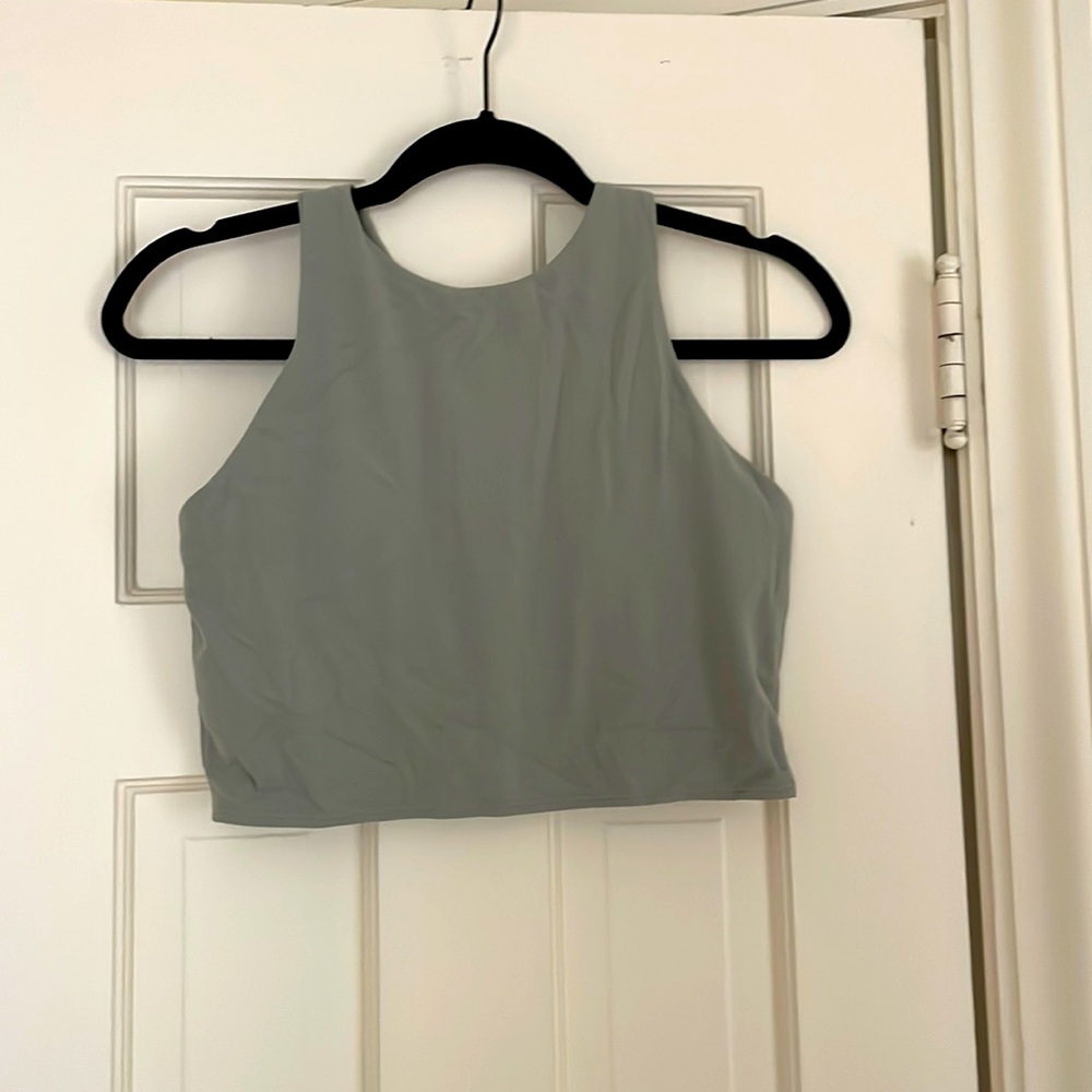 Athleta Conscious Crop in Olive Green